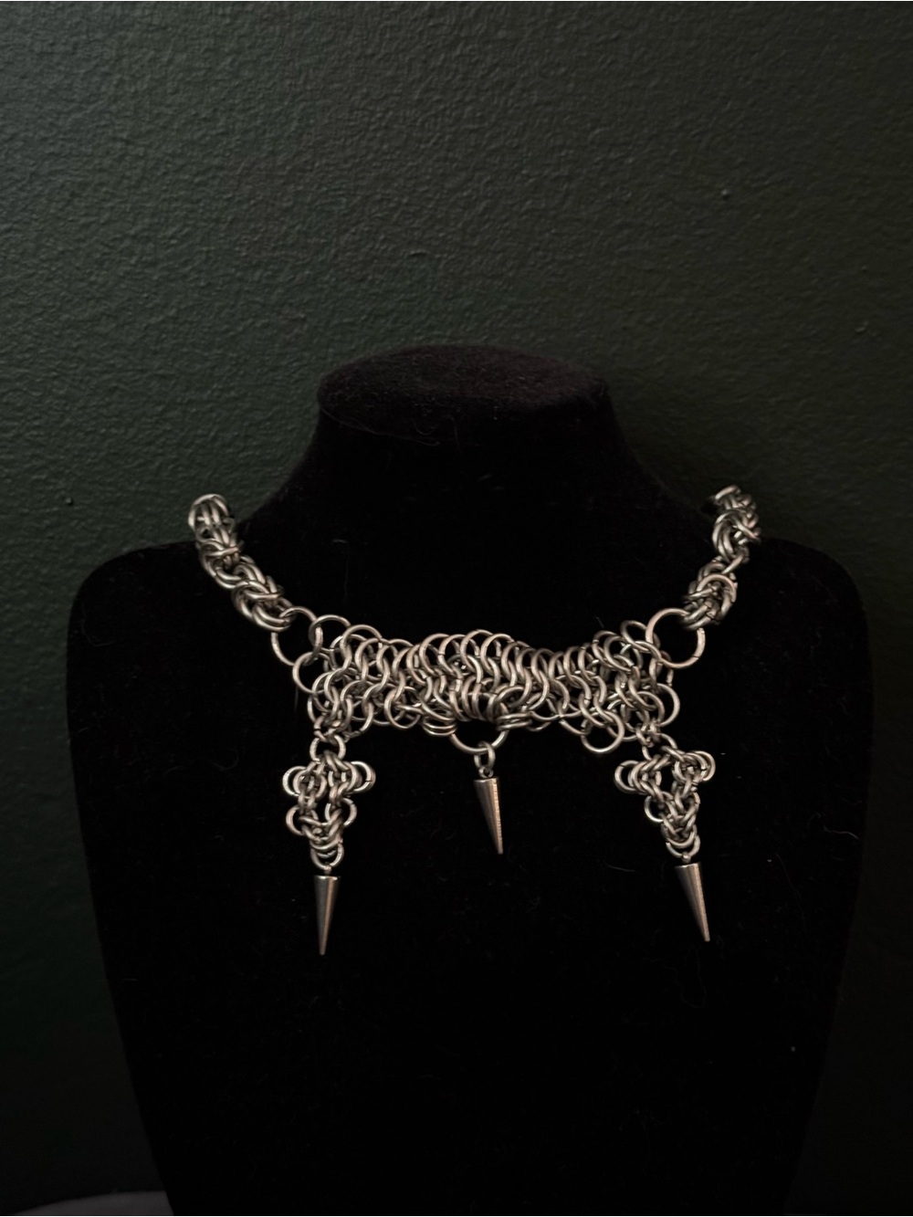304 Stainless Steel Chainmail Adjustable Choker Necklace